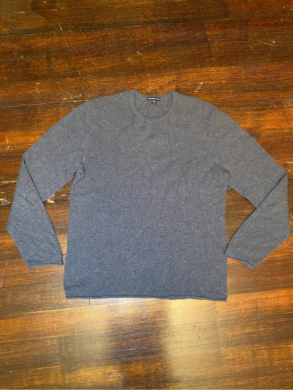 EUC James Perse 100% Cashmere Long-Sleeve Crewneck Sweater